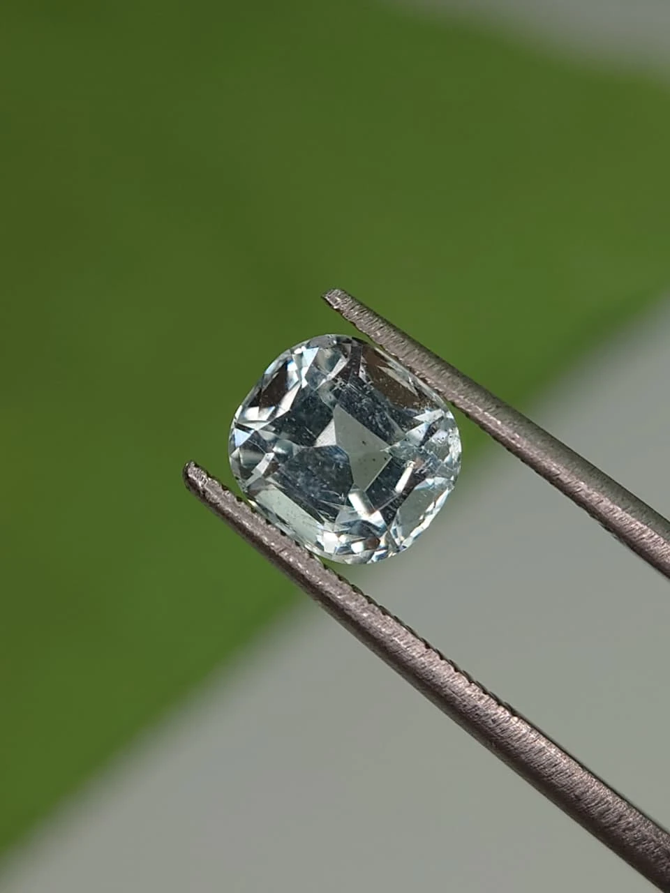 1.6ct Cushion Faceted Natural Aquamarine from Skardu Pakistan — view 3